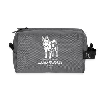Alaskan Malamute Mom Hunde Hund Wilsigns - Recycelte Kulturtasche - Anthrazit - Vorne
