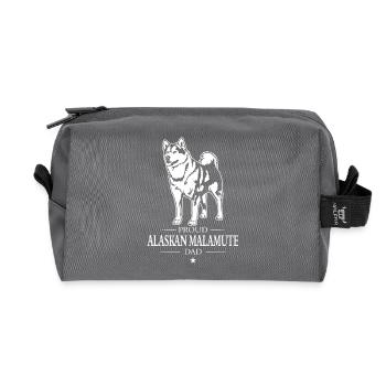Alaskan Malamute Dad Hunde Hund Wilsigns - Recycelte Kulturtasche - Anthrazit - Vorne