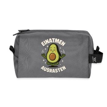 Inhale Freak Out Avocat Méditation Yoga Dire - Trousse de toilette en tissu recyclé - anthracite - Devant
