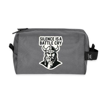 Wikinger-Stille-Kampfschrei-Design - Recycelte Kulturtasche - Anthrazit - Vorne
