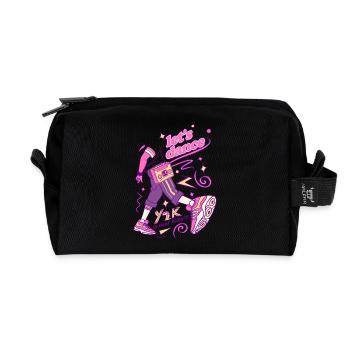 Neon Dance Ghettoblaster-Vibe - Recycelte Kulturtasche - Schwarz - Vorne