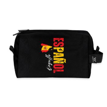 Spanish Pride, vertikales Design - Recycelte Kulturtasche - Schwarz - Vorne