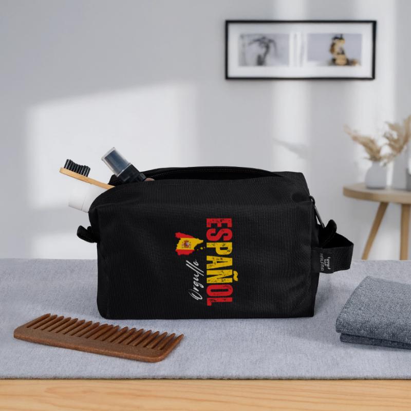 Spanish Pride, conception verticale Trousse de toilette en tissu recyclé