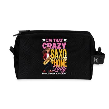 Saxofon - Recycelte Kulturtasche - Schwarz - Vorne