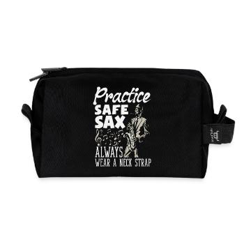 Saxofon - Recycelte Kulturtasche - Schwarz - Vorne