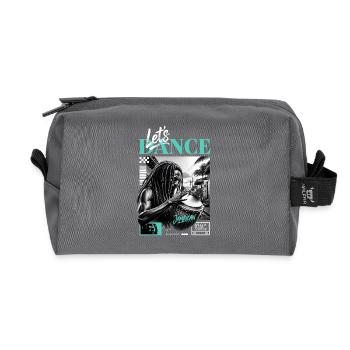 Lets Dance Jamaican Drummer - Trousse de toilette en tissu recyclé - anthracite - Devant