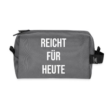 Reicht Für Heute - Recycelte Kulturtasche - Anthrazit - Vorne