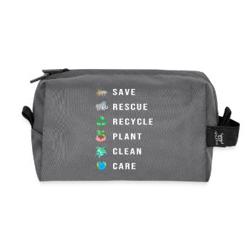 Climate change Environment Environmental protection - Recycled Toiletry Zip Bag - anthracite - Front
