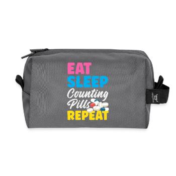 Pharmacist Pharmaceutical Technical - Recycled Toiletry Zip Bag - anthracite - Front