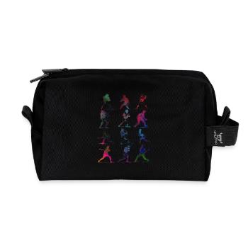 Baseballspieler #baseball #sport - Recycelte Kulturtasche - Schwarz - Vorne