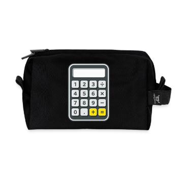 Taschenrechner Kostüm Karneval Fasching Nerd  - Recycelte Kulturtasche - Schwarz - Vorne