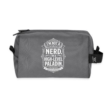 Pas un nerd, un paladin de haut niveau - Trousse de toilette en tissu recyclé - anthracite - Devant