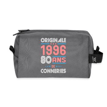 Original – 1996 – 30 years of - Recycled Toiletry Zip Bag - anthracite - Front