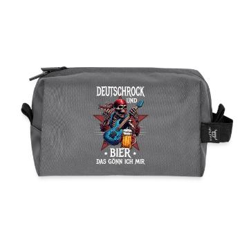German rock and beer, that's what I treat myself to - Recycled Toiletry Zip Bag - anthracite - Front