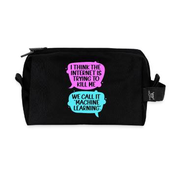 Programmeur GPT Coder - Trousse de toilette en tissu recyclé - noir - Devant