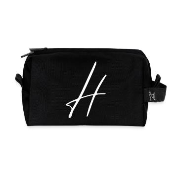 h - Recycled Toiletry Zip Bag - black - Front
