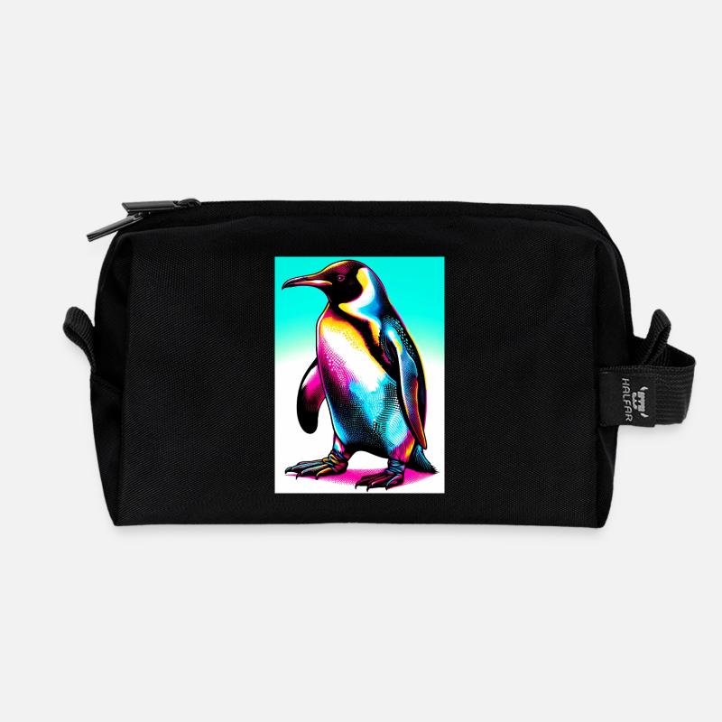penguin - Recycled Toiletry Zip Bag - black