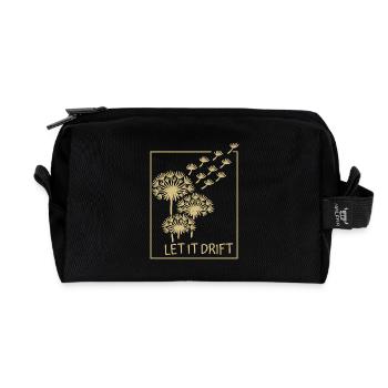 Goldene Löwenzahn - Recycelte Kulturtasche - Schwarz - Vorne