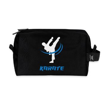 Ideal für MMA-Fans. Karate High Kick - Recycelte Kulturtasche - Schwarz - Vorne