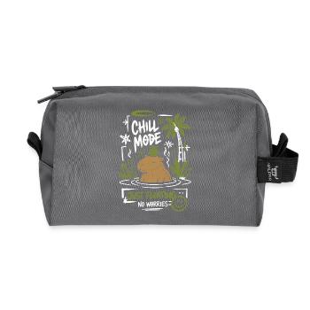Chill Mode Just Floating - Recycelte Kulturtasche - Anthrazit - Vorne