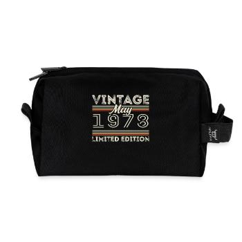 Mai 1978 Anniversaire 1978, Légendaire depuis mai 1978 - Trousse de toilette en tissu recyclé - noir - Devant