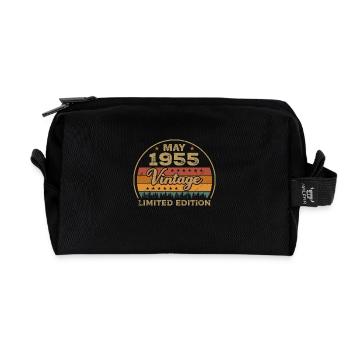 May Gift May 1955 Jubilee May 1955 May 1955 - Recycled Toiletry Zip Bag - black - Front