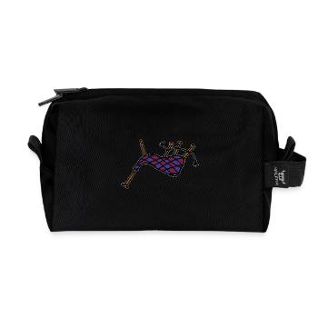Dudelsack - Recycelte Kulturtasche - Schwarz - Vorne