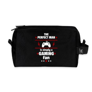 The perfect man is simply a gaming fan - Recycled Toiletry Zip Bag - black - Front
