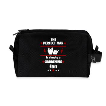 The perfect man is simply a garden fan - Recycled Toiletry Zip Bag - black - Front