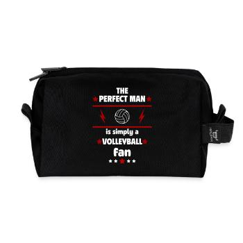 Der perfekte Mann ist einfach ein Volleyball-Fan - Recycelte Kulturtasche - Schwarz - Vorne