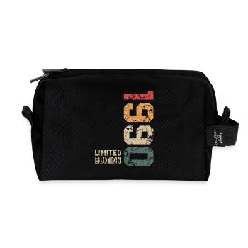 Édition limitée vintage des années 1990 - Trousse de toilette en tissu recyclé - noir - Devant