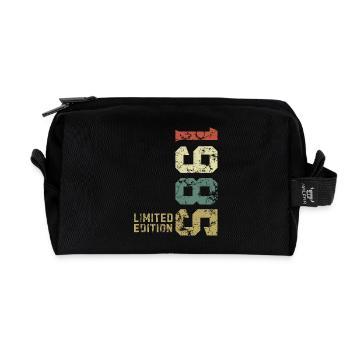 1985 Jahrgang geboren Limited Edition - Recycelte Kulturtasche - Schwarz - Vorne