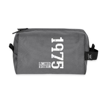 1975 Jahrgang geboren Limited Edition - Recycelte Kulturtasche - Anthrazit - Vorne