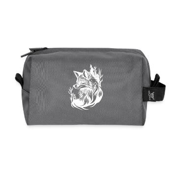 Style de tatouage assez mignon Renard dans la forêt - Trousse de toilette en tissu recyclé - anthracite - Devant