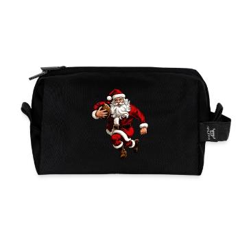 Père Noël Rugby - Trousse de toilette en tissu recyclé - noir - Devant