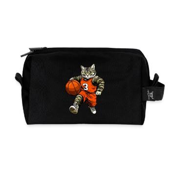 Chats de basket-ball - Trousse de toilette en tissu recyclé - noir - Devant