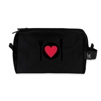 essen - Recycelte Kulturtasche - Schwarz - Vorne
