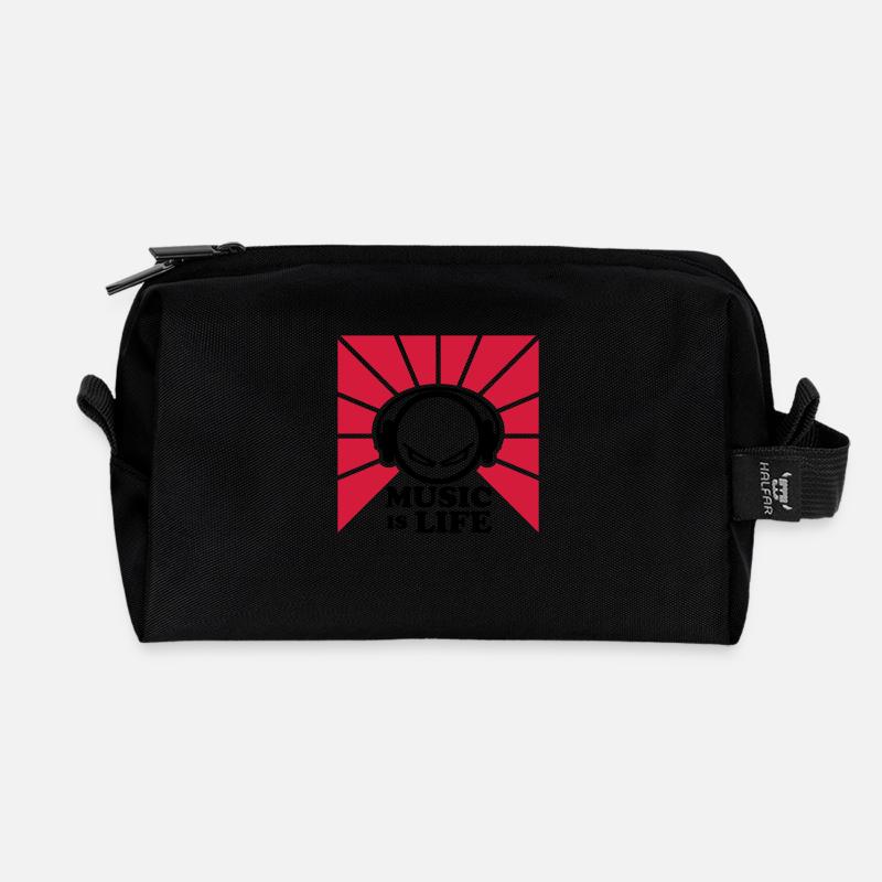 dj - Recycled Toiletry Zip Bag - black