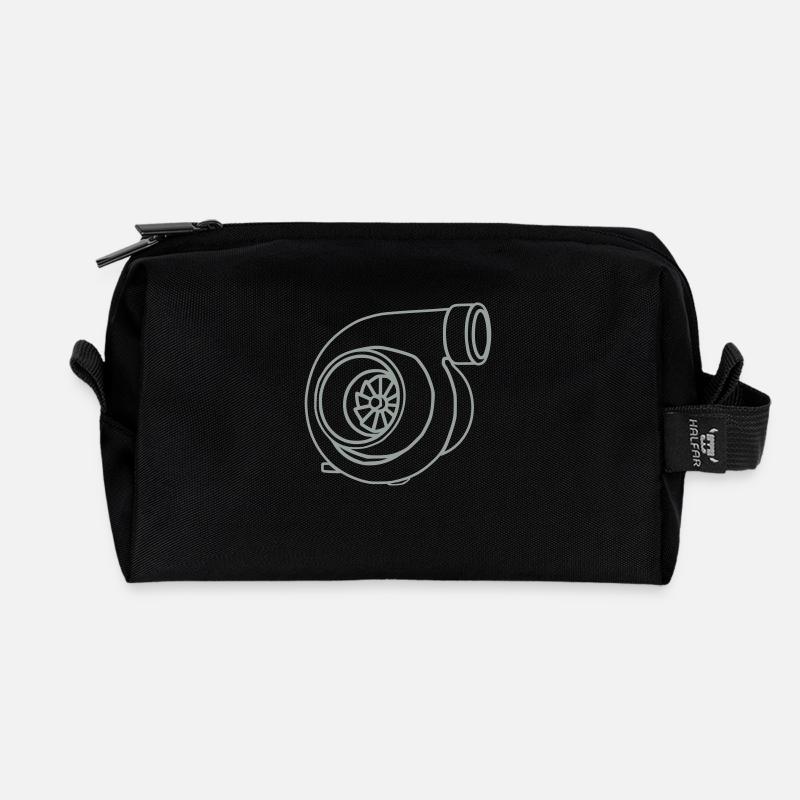 turbo - Recycelte Kulturtasche - Schwarz