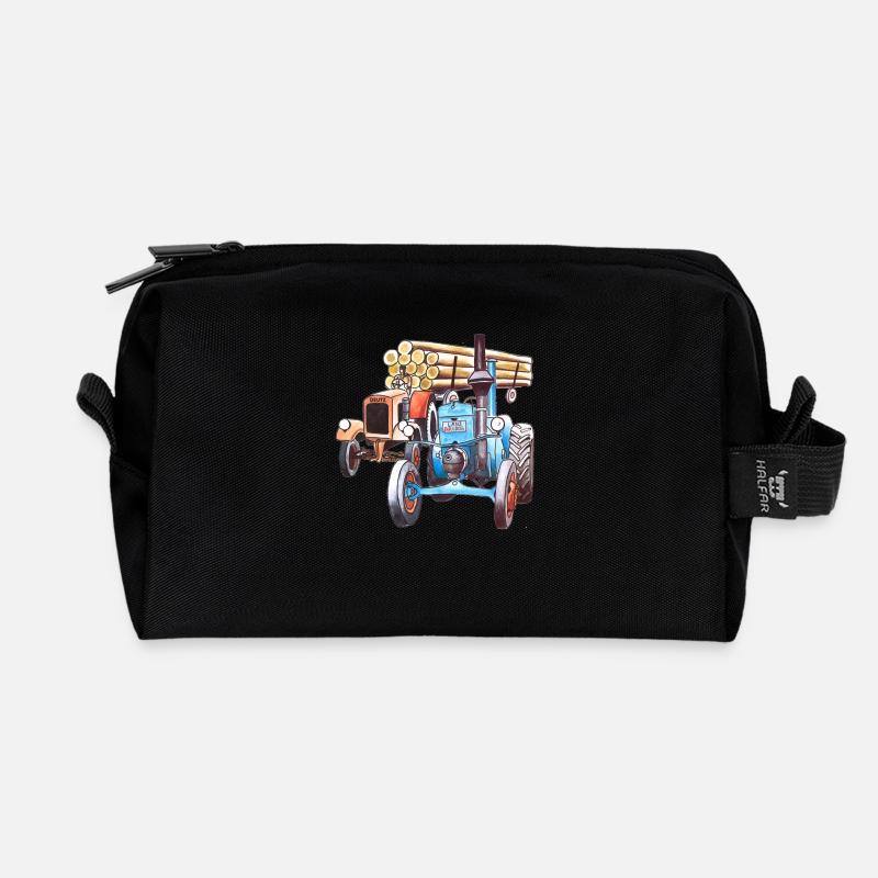 Alte Schlepper - Recycelte Kulturtasche - Schwarz