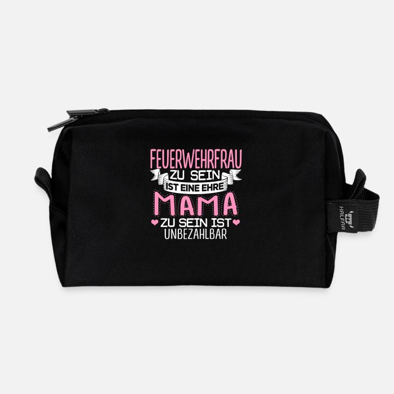 FEUERWEHRFRAU - Mama sein ist unbezahlbar - Recycelte Kulturtasche - Schwarz