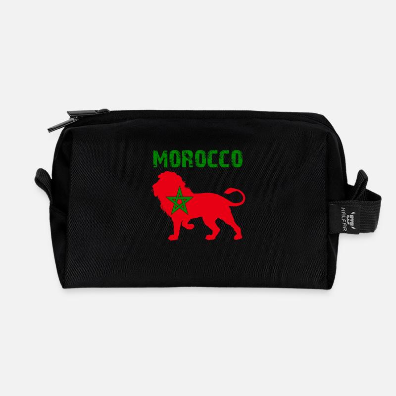 MAROKKO MOROCCO MAROC المغرب LEON - Recycelte Kulturtasche - Schwarz