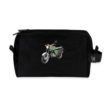 S50 vert jaune - Trousse de toilette en tissu recyclé - noir - Devant