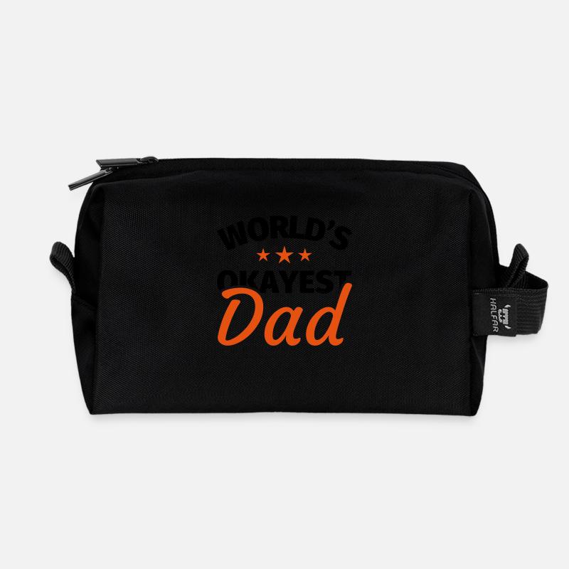 Vater Geschenk - Recycelte Kulturtasche - Schwarz