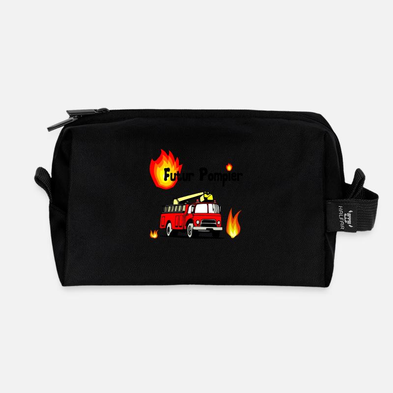 pompier - Trousse de toilette en tissu recyclé - noir