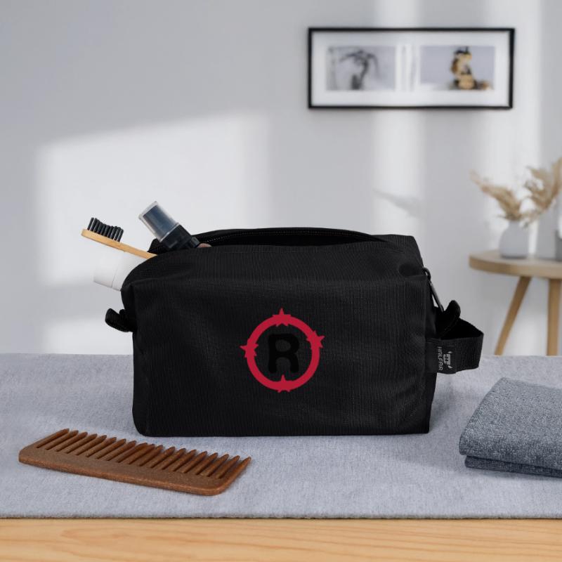 Letter R & Circle shapes pattern Recycled Toiletry Zip Bag