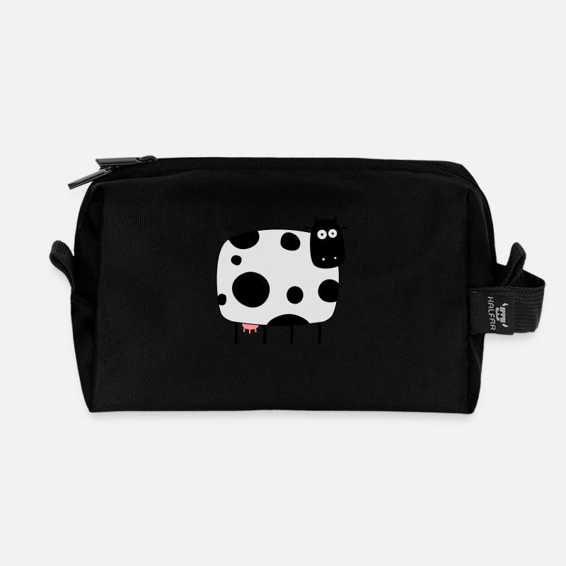 Kuh - Recycelte Kulturtasche - Schwarz