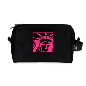 Statue of Liberty - Recycled Toiletry Zip Bag - black - Front