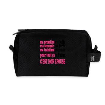 Mon épouse est belle - Recycelte Kulturtasche - Schwarz - Vorne