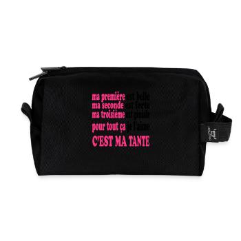Ma tante est belle - Recycelte Kulturtasche - Schwarz - Vorne